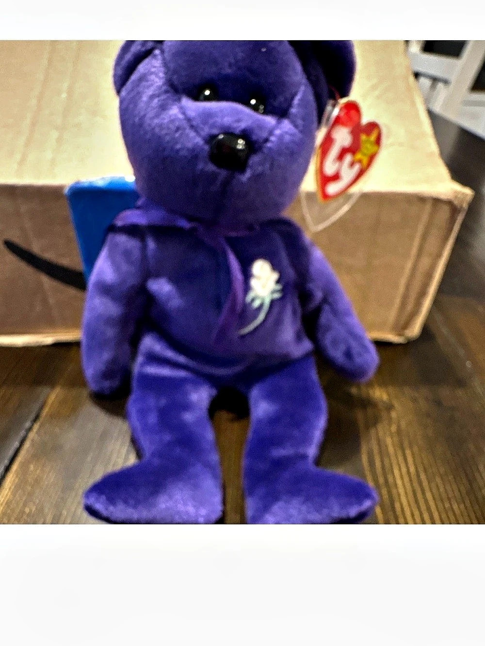 Ty Princess the Bear Purple Beanie Baby